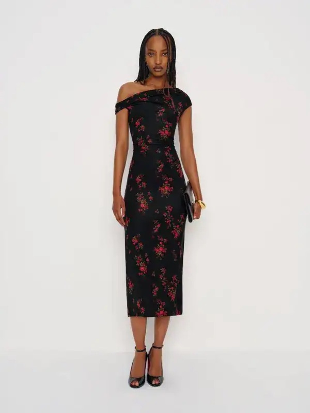 Reformation Jamen Knit Dress Black size small